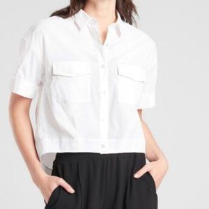 Athelta, White Utility Crop Top Shirt